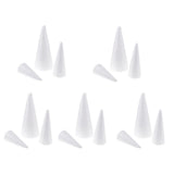 Maxbell 15Pcs Cone Shaped Styrofoam Foam Ornaments for Handmade DIY Modelling Crafts