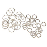 Maxbell 80 Pieces 3mm 6mm Mixed Lot Jewelry Findings Sterling Silver Open Jump Rings