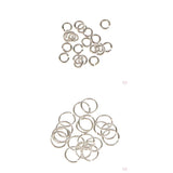 Maxbell 80 Pieces 3mm 6mm Mixed Lot Jewelry Findings Sterling Silver Open Jump Rings