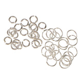 Maxbell 80 Pieces 3mm 6mm Mixed Lot Jewelry Findings Sterling Silver Open Jump Rings