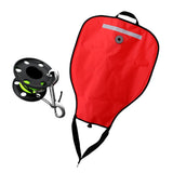 Maxbell Scuba Diving 50lbs Salvage Lift Bag with Dump Valve + 50m Finger Reel Spool