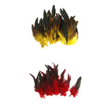 Maxbell 100 Pieces Beautiful Rooster Feather Trim for Decoration 12-18cm Yellow Red