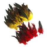 Maxbell 100 Pieces Beautiful Rooster Feather Trim for Decoration 12-18cm Yellow Red