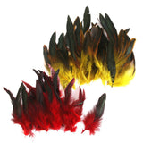 Maxbell 100 Pieces Beautiful Rooster Feather Trim for Decoration 12-18cm Yellow Red