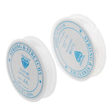 Maxbell 2 Pieces 10 Meters Clear Elastic Thread Cord For Jewelry Making 0.8mm 1.0mm