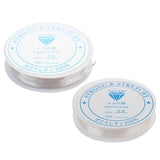 Maxbell 2 Pieces 10 Meters Clear Elastic Thread Cord For Jewelry Making 0.8mm 1.0mm