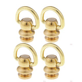 Maxbell 4Pcs Ball Post with Ring Rivet Stud Round Head Screw Back for Leather Crafts
