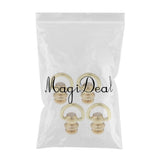 Maxbell 4Pcs Ball Post with Ring Rivet Stud Round Head Screw Back for Leather Crafts