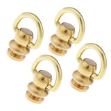 Maxbell 4Pcs Ball Post with Ring Rivet Stud Round Head Screw Back for Leather Crafts