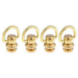 Maxbell 4Pcs Ball Post with Ring Rivet Stud Round Head Screw Back for Leather Crafts