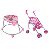 Maxbell Dollhouse Pink Simulation Trolley Toddler Chair Toy Furniture Room Items