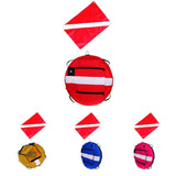 Maxbell Pink Freediving Buoy with Diver Flag for Diving, Spearfishing, Snorkeling
