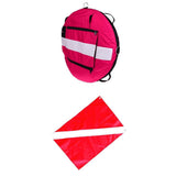 Maxbell Pink Freediving Buoy with Diver Flag for Diving, Spearfishing, Snorkeling