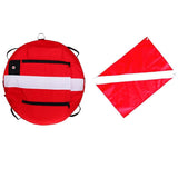 Maxbell Red Freediving Buoy with Diver Flag for Diving, Spearfishing, Snorkeling
