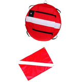 Maxbell Red Freediving Buoy with Diver Flag for Diving, Spearfishing, Snorkeling
