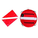 Maxbell Red Freediving Buoy with Diver Flag for Diving, Spearfishing, Snorkeling