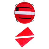 Maxbell Red Freediving Buoy with Diver Flag for Diving, Spearfishing, Snorkeling