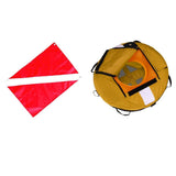 Maxbell Yellow Freediving Buoy with Diver Flag for Diving, Spearfishing, Snorkeling