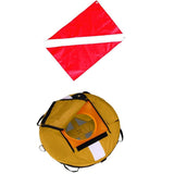 Maxbell Yellow Freediving Buoy with Diver Flag for Diving, Spearfishing, Snorkeling