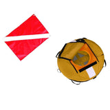 Maxbell Yellow Freediving Buoy with Diver Flag for Diving, Spearfishing, Snorkeling