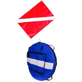 Maxbell Blue Freediving Buoy with Diver Flag for Diving, Spearfishing, Snorkeling