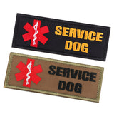 Maxbell 2pcs Service Dog  Embroidered Hook Loop Patch Fastener Sew on Patches