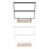 Maxbell 2 Pieces 44 Holes Earrings Organizer Holder Necklaces Jewelry Display Rack