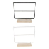 Maxbell 2 Pieces 44 Holes Earrings Organizer Holder Necklaces Jewelry Display Rack