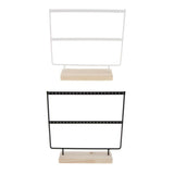 Maxbell 2 Pieces 44 Holes Earrings Organizer Holder Necklaces Jewelry Display Rack