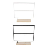 Maxbell 2 Pieces 44 Holes Earrings Organizer Holder Necklaces Jewelry Display Rack