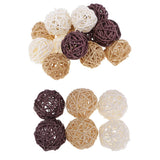Maxbell 21 Pieces Wicker Rattan Balls Home Christmas Wedding Party Decorative Crafts