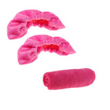 Maxbell Ice Hockey Figure Skate Terry Blade Covers Soakers Guards Cleaner Pink