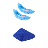 Maxbell Ice Hockey Figure Skate Terry Blade Covers Soakers Guards Cleaner Blue