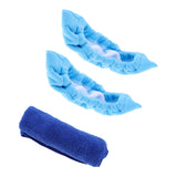 Maxbell Ice Hockey Figure Skate Terry Blade Covers Soakers Guards Cleaner Blue