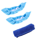 Maxbell Ice Hockey Figure Skate Terry Blade Covers Soakers Guards Cleaner Blue