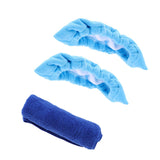 Maxbell Ice Hockey Figure Skate Terry Blade Covers Soakers Guards Cleaner Blue