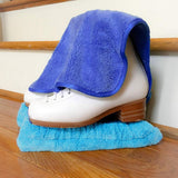 Maxbell Ice Hockey Figure Skate Terry Blade Covers Soakers Guards Cleaner Blue