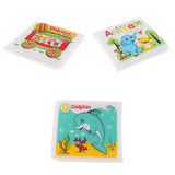 Maxbell 3 Pieces Waterproof Baby Kids Shower Bath Book Early Educational Toys