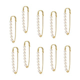 Maxbell 10 Pieces Luxury Imitation Pearls Safety Pin Brooch Pin Clip for Scarf Gown