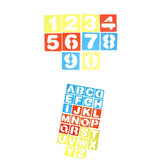 Maxbell 36 Pieces Arabic Numbers & Alphabet Drawing Template Stencils Ruler for Kids