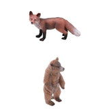 Maxbell Realistic Red   & Bear Wild Animal Model Figure Figurine Kids Toy Gift