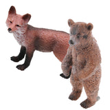 Maxbell Realistic Red   & Bear Wild Animal Model Figure Figurine Kids Toy Gift