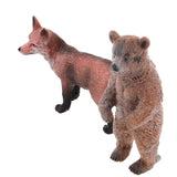 Maxbell Realistic Red   & Bear Wild Animal Model Figure Figurine Kids Toy Gift
