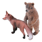 Maxbell Realistic Red   & Bear Wild Animal Model Figure Figurine Kids Toy Gift