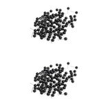 Maxbell 200 Pieces Black Glass Eyes Kits for Needle Felting Bear Dolls Toy 4mm & 5mm