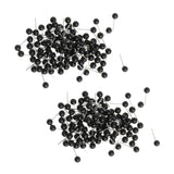 Maxbell 200 Pieces Black Glass Eyes Kits for Needle Felting Bear Dolls Toy 4mm & 5mm