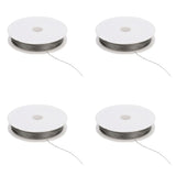 Maxbell 4 Rolls of Stainless Steel Tiger Tail Beading Wire Cord 0.35/0.38/0.45/0.5mm