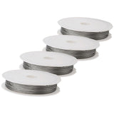 Maxbell 4 Rolls of Stainless Steel Tiger Tail Beading Wire Cord 0.35/0.38/0.45/0.5mm