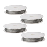 Maxbell 4 Rolls of Stainless Steel Tiger Tail Beading Wire Cord 0.35/0.38/0.45/0.5mm