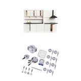 Maxbell 1/12 Dollhouse Miniature Kitchen Furniture Kit with Kitchenware Cookware Set